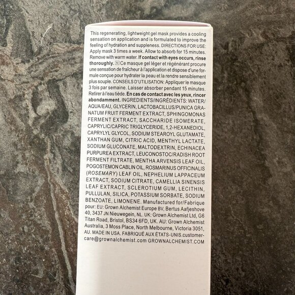 Grown Alchemist Regenerating Gel Mask Full Size 75mL Hydrating Skincare - Picture 5 of 10